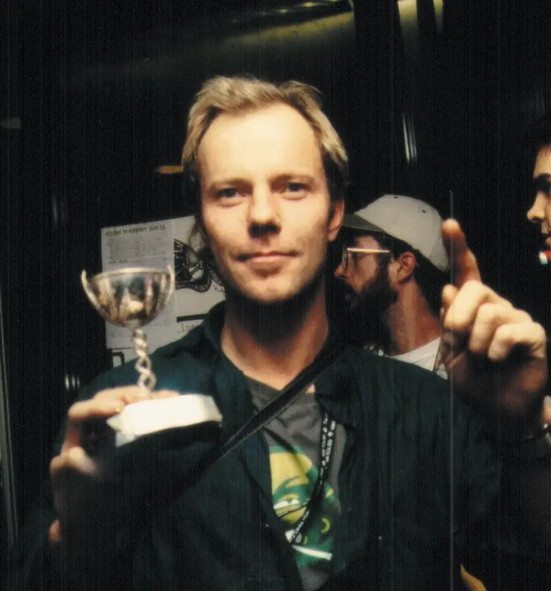 Luc Krol with HighTimes Cup 1999 weed history image
